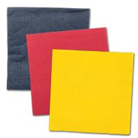 Schwarze, rote und gelbe Papierservietten im Sparset.