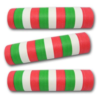 Luftschlangen grün-weiß-rot aus schwer entflammbarem Papier - TOP Qualität