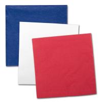 Blaue, weiße und rote Papierservietten im Sparset.