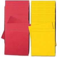 40 Papierservietten rot-gelb im Sparset.