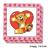 Kindergeburtstag Papierservietten fröhlicher Teddy Bär mit roten Herzen Motiven und Beschreibung