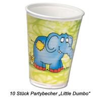 Partybecher mit Little Dumbo Motiv und Mengenangabe