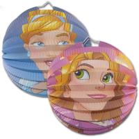 1 Geburtstagsdeko "Prinzessin" Lampion mit Cinderella und Rapunzel Motiv, als Partydeko für einen märchenhaften Mädchen Kindergeburtstag.