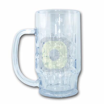 bruchsicherer Kunststoff Bierkrug 0,3 l in Glasoptik.
