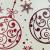 Detailansicht der Christbaumkugel und Schneeflockenmotiven auf den Weihnachtsdeko Papptellern.