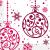 Detailansicht der weihnachtlichen Christbaumkugel und Schneeflocken Motive in rot und dunklem bordeaux, auf den Weihnachtsdeko Papierservietten.