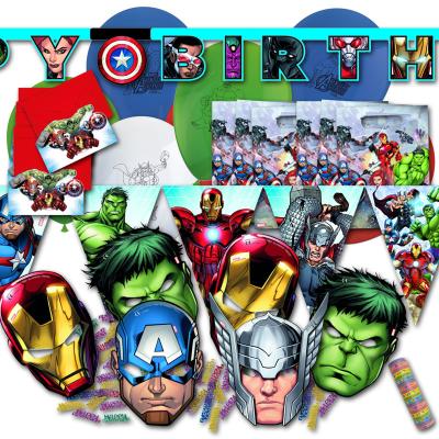 Avengers Kindergeburtstag | bunt | Dekoset für 6 Kinder