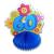 1 farbenfroher Tischaufsteller mit Zahl 60 für die bunte Geburtstagsdeko zum 60. Jubiläum.