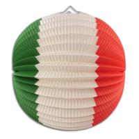 Lampion in den Flaggen Farben der Länder Italien und...