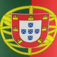 Detailansicht des Pappbechers im Design der Portugal...