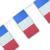Partydeko Fahnenkette mit Frankreich Flaggen aus Papier.