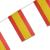 Fahnenkette mit Spanien Flaggen aus schwer entflammbarem Papier und Schnur zum Aufhängen.