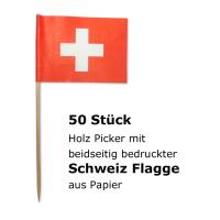 Fahnenpicker mit Schweiz Flagge Motiv und Beschreibung