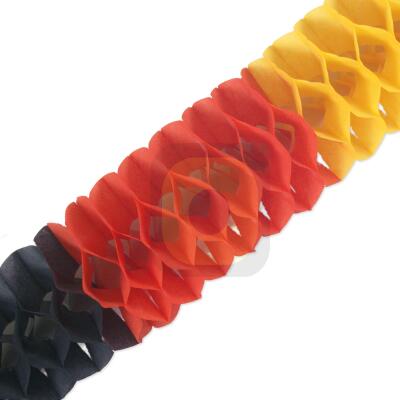 Girlande schwarz-rot-goldgelb 200 x 8 cm aus schwer entflammbarem Seidenpapier