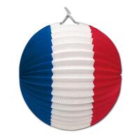 Papierlampion mit Frankreich Flagge Motiv in den Farben...