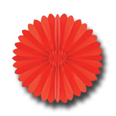 Rosette (Dekofächer) rot 32 cm