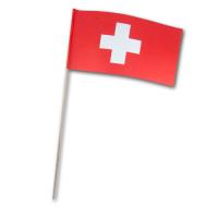 Fähnchen mit Schweiz Flaggen am hochwertigen Holzstab.