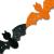 Fledermaus Girlande in orange und schwarz für eine gruselige Halloween Dekoration