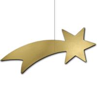 Weihnachtsdeko Dekohänger gold mit Stern von Bethlehem Motiv und Nylonschnur zum Aufhängen.