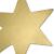 Großansicht des Stern von Bethlehem Dekohängers gold aus Glanzkarton.