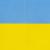 Großaufnahme des Ukraine Flagge Dekohänger mit 28 cm Durchmesser aus Karton.
