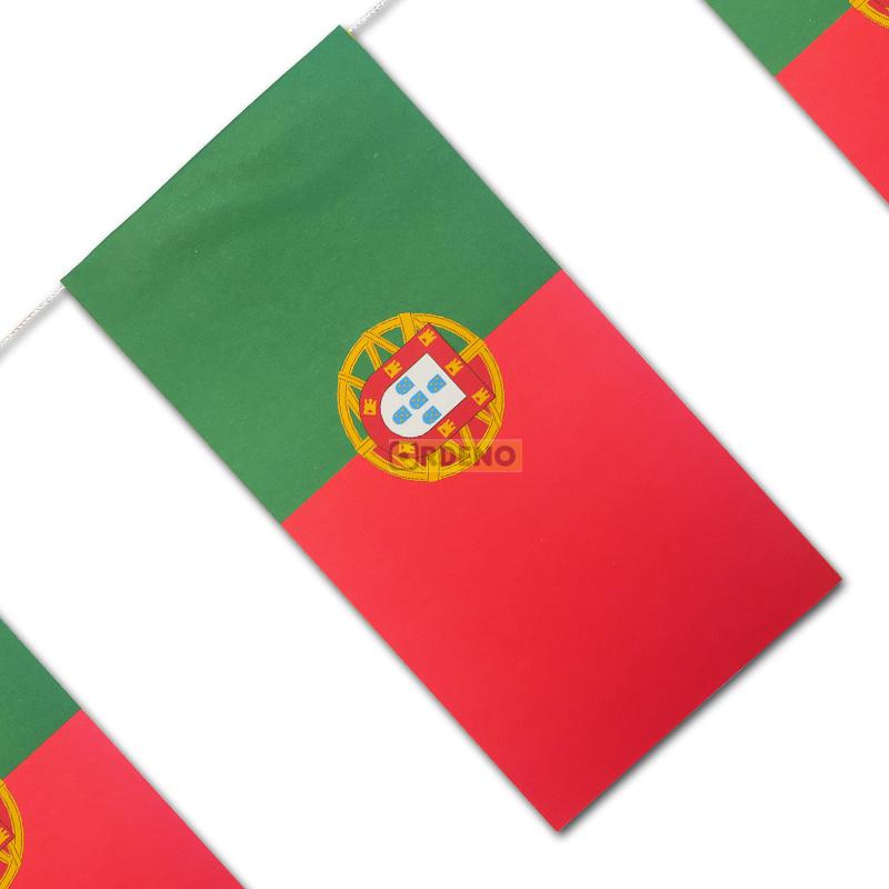 FAHNENKETTE PORTUGAL 4 meter mit 20 flaggen 15x10cm PORTUGIESISCHE Girlande Fla 