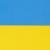 Fähnchen mit Ukraine Flagge am Holzstab in Großansicht.