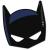 6 schwarz-dunkelblaue Kindergeburtstag Batman Partymasken aus Karton und mit Gummiband.