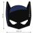 Kindergeburtstag Partymasken Batman mit Abmessungsanzeigen.