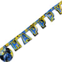 1 Kindergeburtstag Partykette aus Karton mit HAPPY...