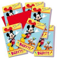 6 Stück Einladungskarten für den Mickey Mouse...