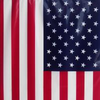 Großansicht der USA Flaggengirlande aus Kunststoff...