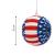 USA Lampion im Design der amerikanischen Flagge in blau-weiß-rot aus schwer entflammbarem Papier und ca. 35 cm Durchmesser.