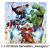 Packung mit 20 Avengers-Servietten, farbig bedruckt mit Captain America, Hulk, Thor und Iron Man