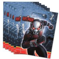 Set mit sechs Partytaschen, jeweils mit großflächigem Ant-Man-Motiv – perfekt für Mitgebsel oder kleine Geschenke
