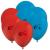 6 Stück rote und blaue Luftballons mit Motiven für die Kindergeburtstag Deko Cars.