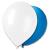 10 blaue und weiße Qualitäts-Luftballons im Sparset.