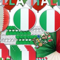 Detailansicht des Italien Flagge Dekoset groß in...