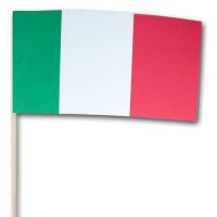 Fähnchen am edlen Holzstab mit Italien Flagge aus...
