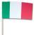 Fähnchen am edlen Holzstab mit Italien Flagge aus Papier