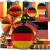 Umfangreiches Deutschland Partyset mit Partydeko und Partygeschirr im Design der Deutschland Flagge.
