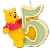 Winnie the Pooh Zahlenkerze für den 5. Kindergeburtstag