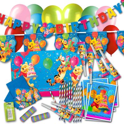 "Winnie Pooh" Kindergeburtstag Dekoset für 6 Kinder